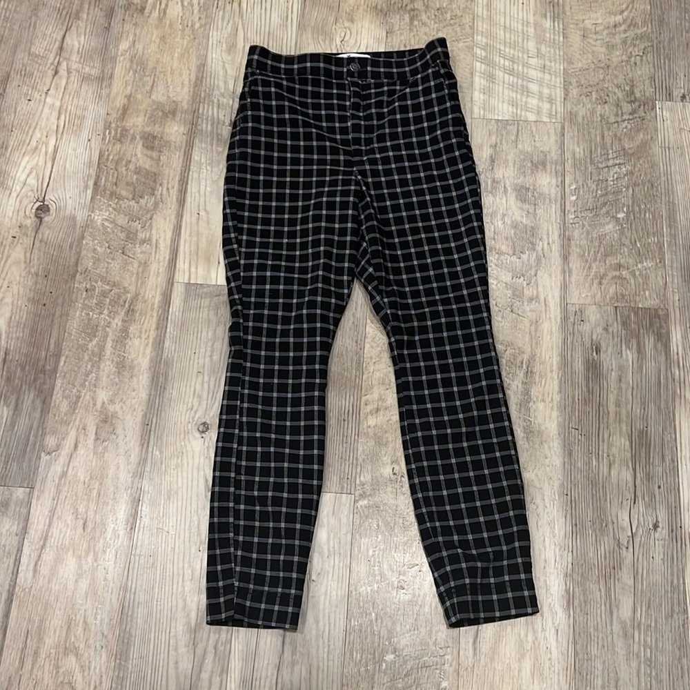 Hollister Plaid Black Skinny Pants